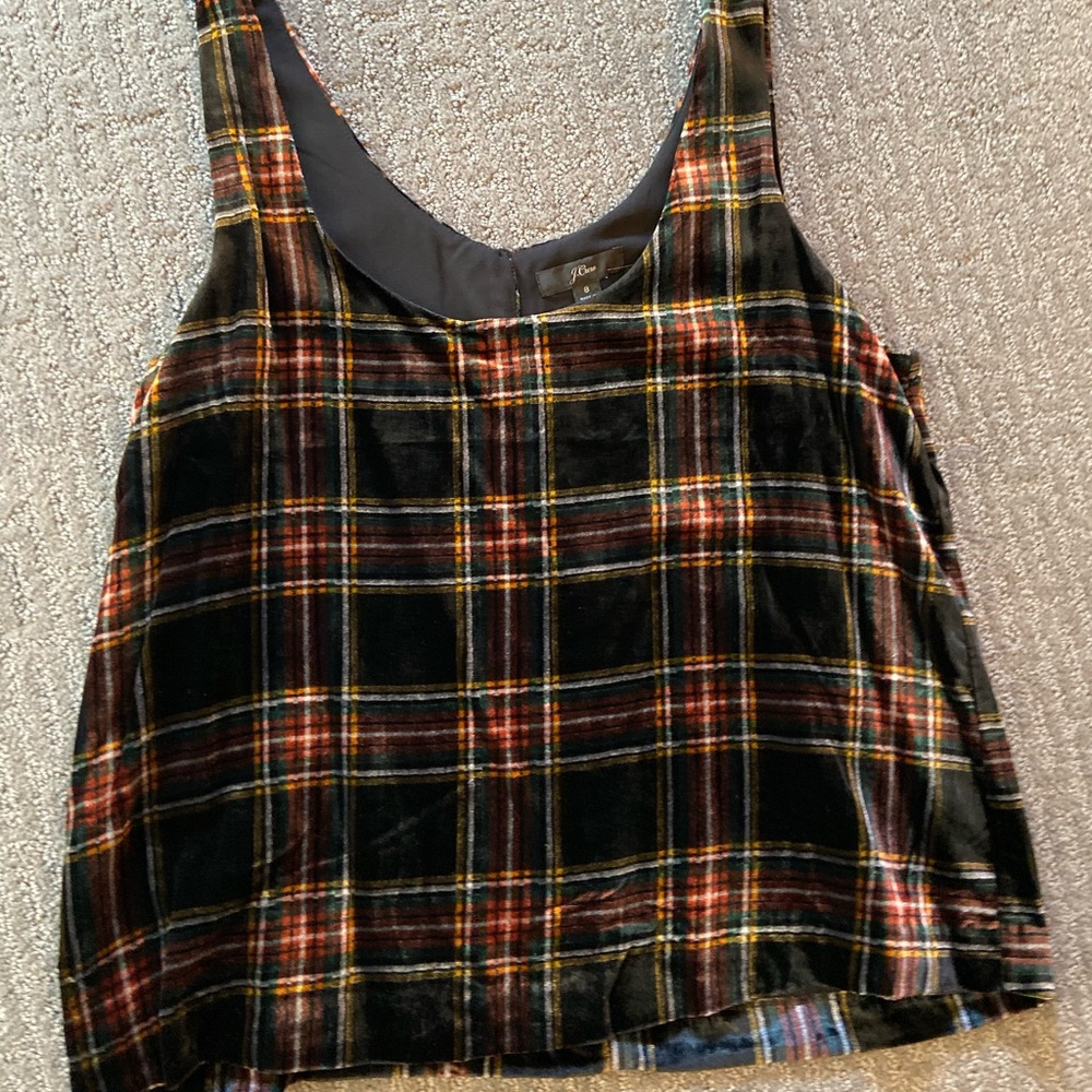 Never worn J Crew Holiday Velvet Tank